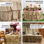 Burlap 14ft Table Skirt Natural 3 Tier Ruffled Design for Rustic Weddings & Country Events - Linen Luxes