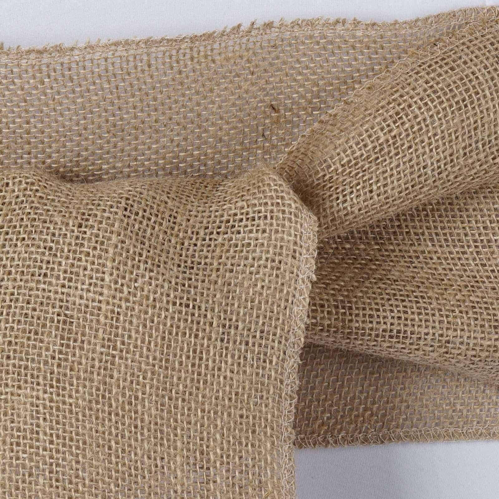 Burlap Chair Sash Natural 6"x108" Rustic Jute - Premium Design for Weddings & Gatherings - Linen Luxes