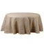 Burlap Jute 108" Round Tablecloth Natural - Rustic Boho Chic Table Linen - Linen Luxes