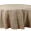 Burlap Jute 108" Round Tablecloth Natural - Rustic Boho Chic Table Linen - Linen Luxes