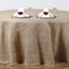 Burlap Jute 108" Round Tablecloth Natural - Rustic Boho Chic Table Linen - Linen Luxes