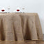 Burlap Jute 108" Round Tablecloth Natural - Rustic Boho Chic Table Linen - Linen Luxes