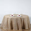 Burlap Jute 120" Round Tablecloth Natural - Rustic Boho Chic Seamless Table Linen - Linen Luxes