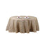 Burlap Jute 120" Round Tablecloth Natural - Rustic Boho Chic Seamless Table Linen - Linen Luxes