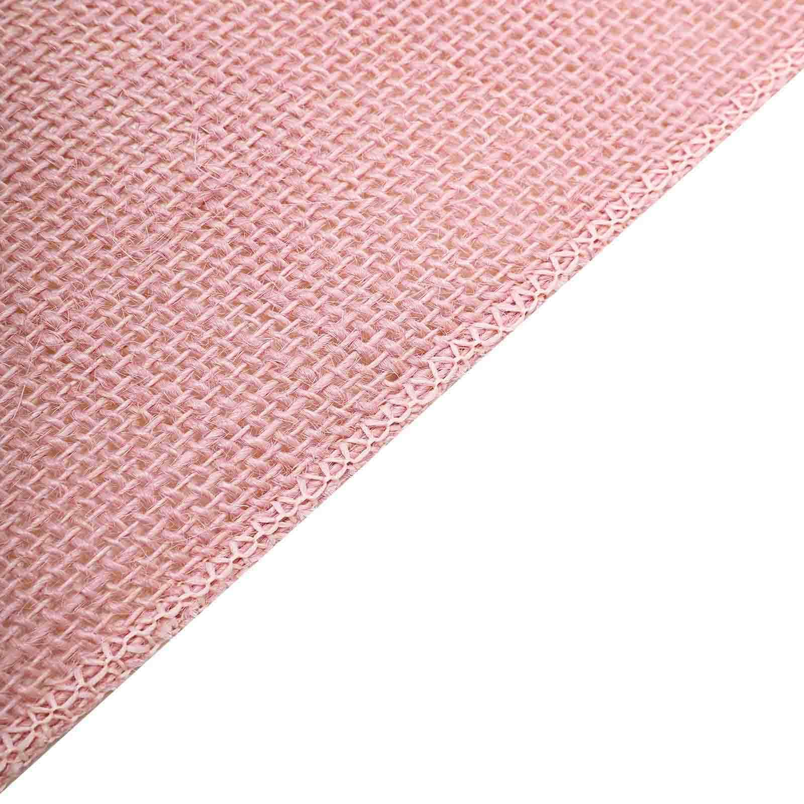 Burlap Jute 14"x108" Table Runner Dusty Rose - Rustic Boho Chic Tabletop Decor - Linen Luxes