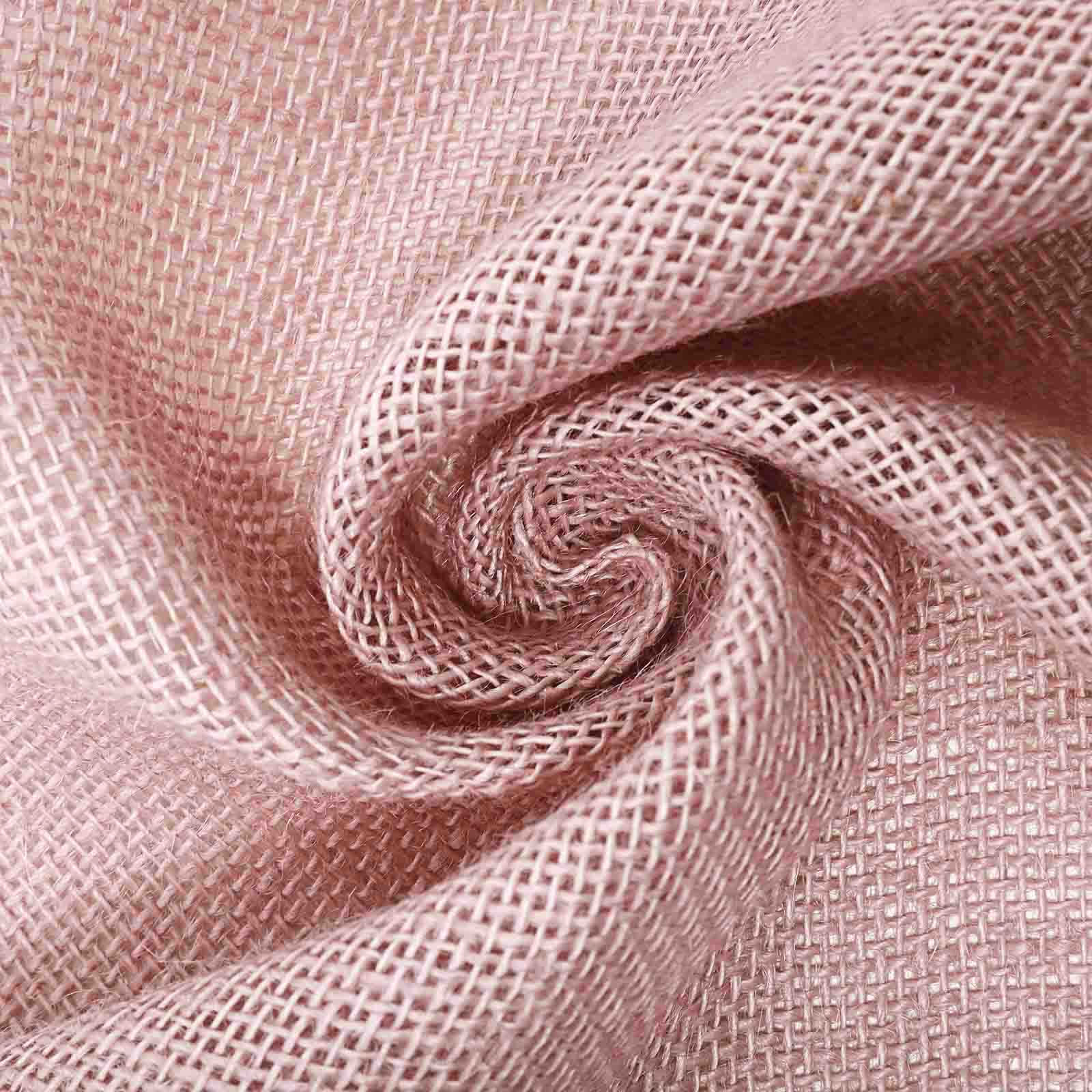 Burlap Jute 14"x108" Table Runner Dusty Rose - Rustic Boho Chic Tabletop Decor - Linen Luxes