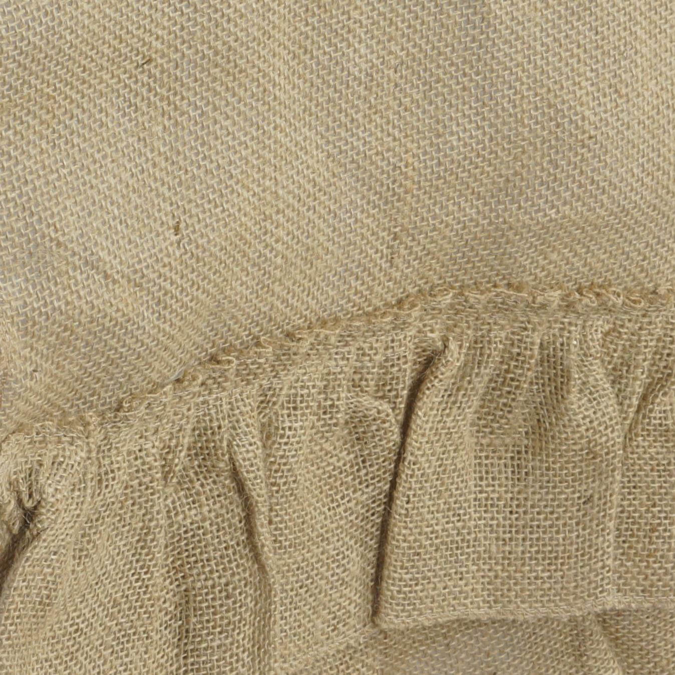 Burlap Jute 14"x108" Table Runner Natural with Ruffled Edges - Rustic Boho Chic Tabletop Decor - Linen Luxes