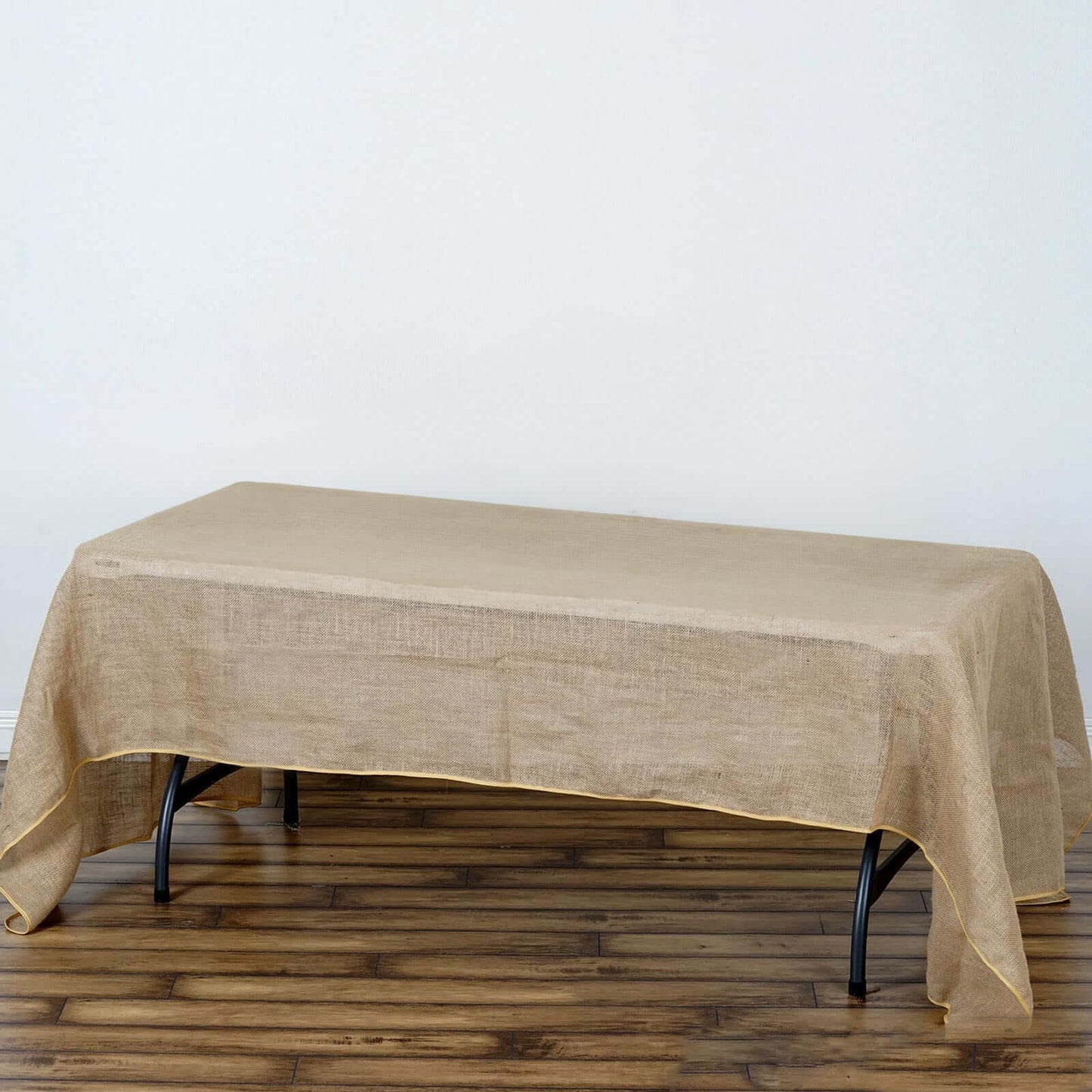 Burlap Jute 60"x126" Rectangle Tablecloth Natural - Rustic Boho Chic Table Linen - Linen Luxes
