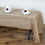 Burlap Jute 60"x126" Rectangle Tablecloth Natural - Rustic Boho Chic Table Linen - Linen Luxes