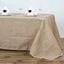 Burlap Jute 90"x156" Rectangle Tablecloth Natural - Rustic Boho Chic Seamless Table Linen - Linen Luxes