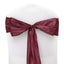 5 Pack Taffeta 6"x106" Chair Sashes Burgundy Accordion Crinkle Texture - Stylish Decor for Weddings & Gatherings