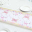 5 Pack Disposable Table Runners 11"x108" White with Pink Butterflies - Non-woven Stylish Spring Summer Dining Decor