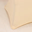 Spandex 36" Round Cocktail Table Cover Beige - Easy to Maintain Stretch Fitted Highboy Tablecloth
