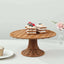 Plastic Round Rattan Wicker Pedestal Cake Stand Natural for Home Parties & Events 12"