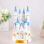 Cake Topper Figurine Fairytale Princess Castle Design Blue and White - Decoration for Baby Showers 8.5" - Linen Luxes
