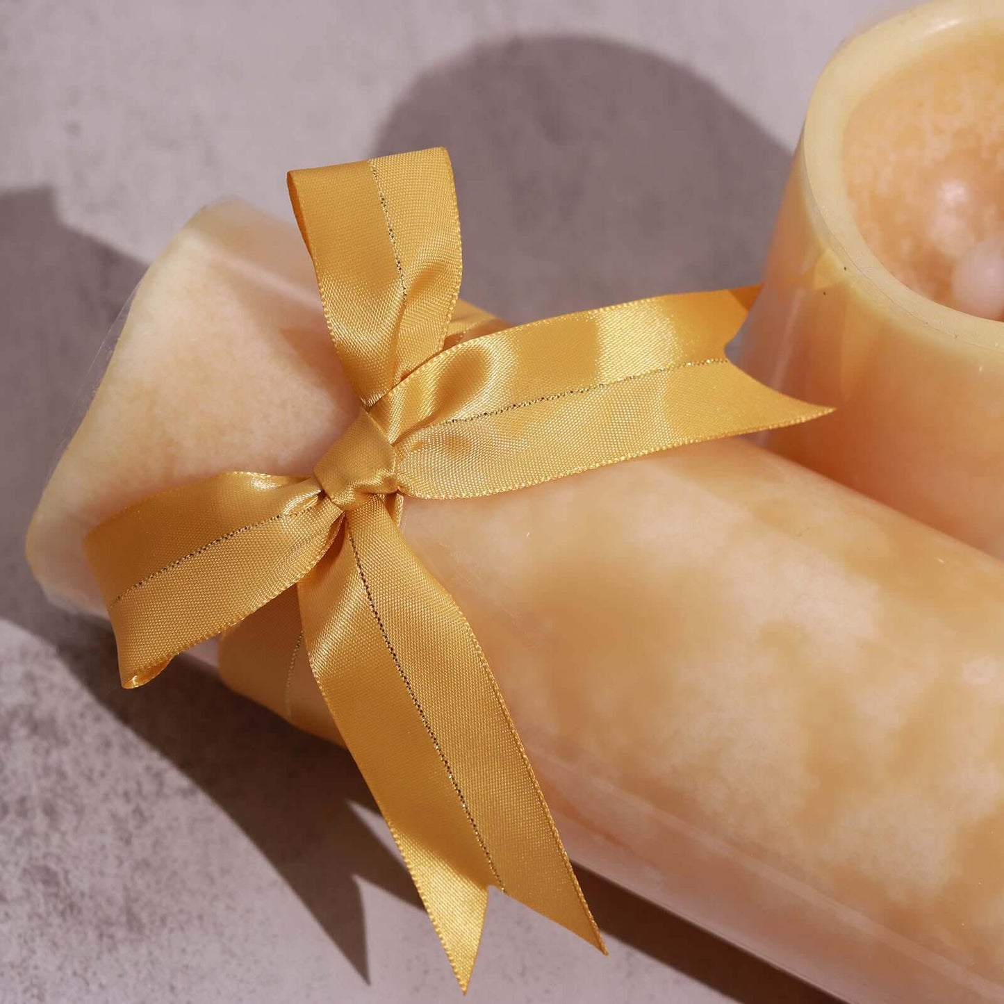 50 Pcs 10" Gold Pre Tied Ribbon Bows, Satin Ribbon With Gold Foil Lining For Gift Basket and Party Favors Decor