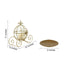 Candle Holder Gold Wrought Iron Cinderella Carriage Card Display - Wedding Table Accent 11" - Linen Luxes