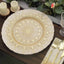 8-Pack Glass Round Charger Plates 13" in Gold with Monaco Style Ornate Design, Classy Decorative Dinner Chargers