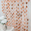 Rose Gold Round Chain Foil Fringe Curtain Party Backdrop, Metallic Rose Gold Tinsel Streamer Party Decor - Door Window Foil Curtain - 3ftx6.5ft