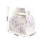 25 Pack Candy Treat Tote Boxes in French Toile Pattern - Matte Lavender and White Party Favor Gable Boxes, Cardstock Paper - 6"x3.5"x7"