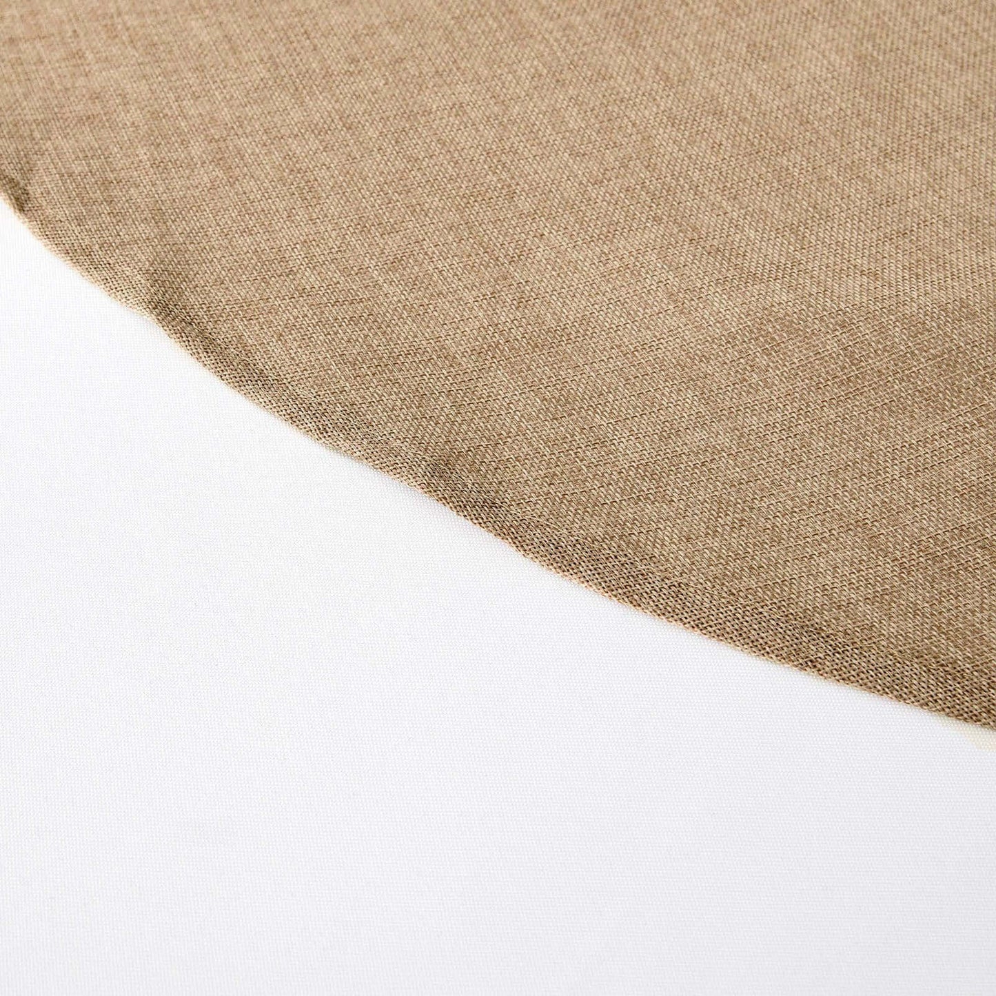 Burlap 72"x72" Faux Jute Table Overlay Square Tablecloth Natural - Boho Chic Design for Vintage Celebrations