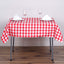 Polyester 54"x54" Table Overlay Square Tablecloth White/Red - Checkered Buffalo Plaid Design for Casual Table Settings