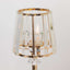 2-Pack 15" Crystal Pendant Candle Holders - Classic Empire Lamp Shade Style in Gold, Votive Candle Stand For Table Centerpieces