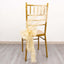 5 Pack Crinkled Organza Chair Sashes Champagne with Shimmer Chiffon Layers - Stylish Sheer Decor