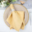 5 Pack Premium Polyester 20"x20" Napkins Champagne - Wrinkle-Resistant & Durable Dinner Napkins