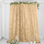 8ftx8ft Champagne 3D Leaf Petal Taffeta Event Curtain Drapes, Backdrop Event Panel With Rod Pocket