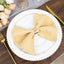 5 Pack Premium Polyester 20"x20" Napkins Champagne - Wrinkle-Resistant & Durable Dinner Napkins