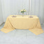 Premium Polyester 90"x156" Rectangle Tablecloth Champagne - Seamless 220GSM Stain-Resistant Table Cover