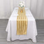 Satin 12"x108" Table Runner Champagne - Stripe Table Decor