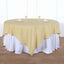 Polyester 90"x90" Table Overlay Square Tablecloth Champagne - Wrinkle-Resistant & Durable Table Cover