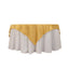 Lamour Satin 72"x72" Table Overlay Square Tablecloth Champagne - Smooth Finish Table Topper