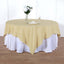 Polyester 90"x90" Table Overlay Square Tablecloth Champagne - Wrinkle-Resistant & Durable Table Cover
