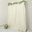 8ftx8ft Ivory 3D Leaf Petal Taffeta Event Curtain Drapes, Backdrop Event Panel With Rod Pocket