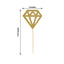 24-Pack Cupcake Toppers Diamond Ring Design Glitter Gold - Party Cake Picks Engagement Decoration Supplies