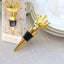 4" Gold Metal Princess Crown Wine Bottle Stopper Party Favor with Clear Gift Box, Thank You Tag and Ribbon