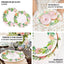 25-Pack Paper 7" Round Dessert Plates in White with Rose/Peony Flower Wreath - Disposable Appetizer Salad Plates for Special Occasions & Gatherings
