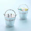 12 Pack 2" Silver Mini Planter Treat Party Favor Boxes, Small Pail Bucket Candy Container Gift Boxes