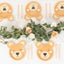 25-Pack Paper 7" Round Plates Brown Teddy Bear Print - Disposable 300GSM Cute Bear Themed Appetizer Dessert Party Plates for Baby Shower Birthday Event Decoration