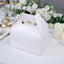 25 Pack Classic White Candy Gift Tote Gable Boxes, Party Favor Treat Bags - 6"x3.5"x7"