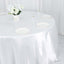 Satin 132" Round Tablecloth White - Stylish Seamless Table Cover for Weddings & Events