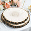 15" Dia Natural Wood Charger Plates With Bark Edge Wood Slice Chargers Rustic Wedding Table Settings