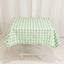 Polyester 54"x54" Square Tablecloth White/Sage Green - Checkered Buffalo Plaid Design for Casual Table Settings