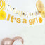 3ft Gold Glittered It's a Girl Paper Hanging Gender Reveal Garland Banner, Baby Shower Banner