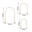 Set of 3 Chiara Arch Table Centerpieces Gold Metal - Detachable Flower Stand Frame for Weddings 20", 23", 35"
