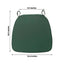 Chiavari Chair Cushion with 1.5" Thick Memory Foam and Ties Hunter Emerald Green - Stylish Removable Cover for Comfort