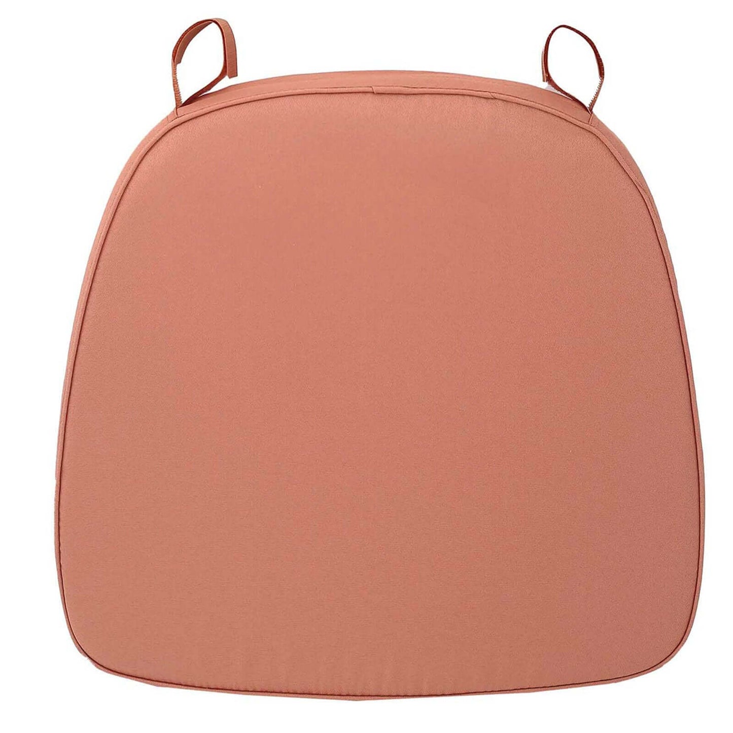 Chiavari Chair Cushion with 1.5" Thick Memory Foam and Ties Terracotta (Rust) - Stylish Removable Cover for Comfort